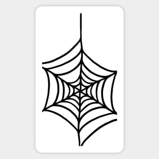 White and Black Spider Web Sticker